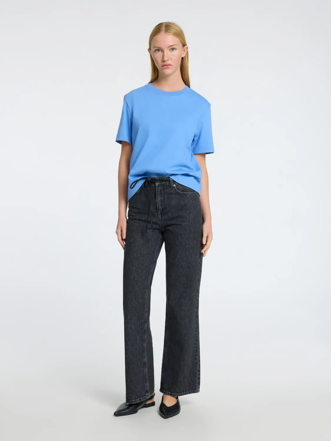 Essential boxy t-skjorte - cornflower blue sold by Brando product image thumbnail 2