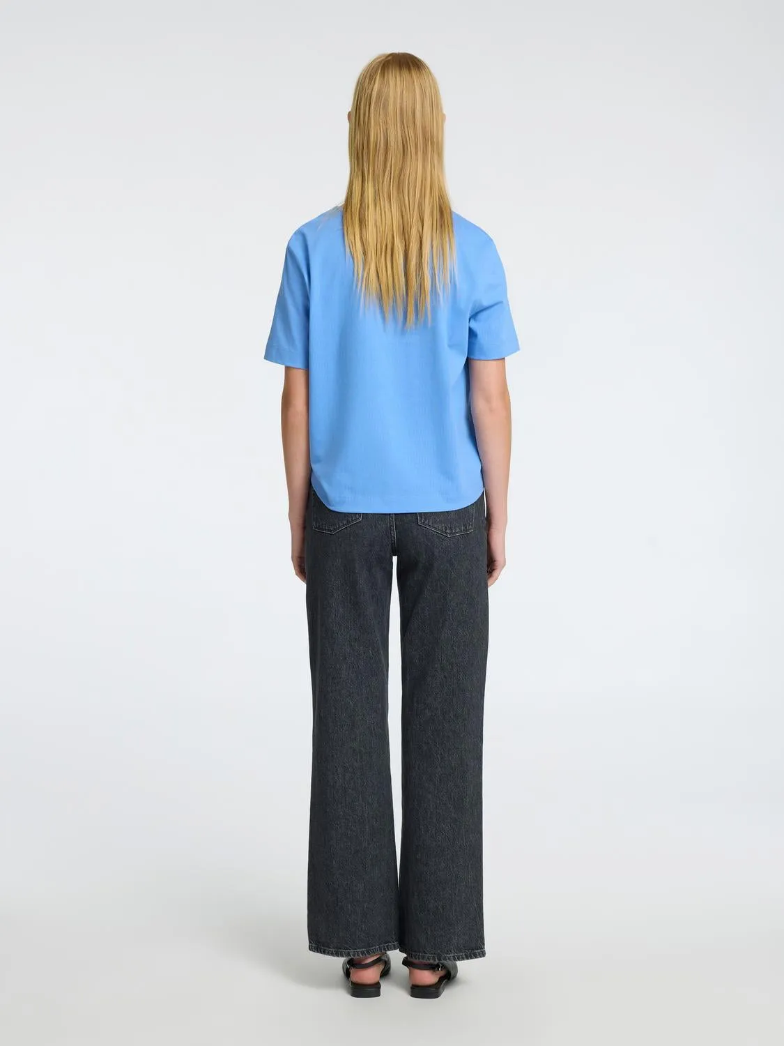 Essential boxy t-skjorte - cornflower blue sold by Brando product image thumbnail 4