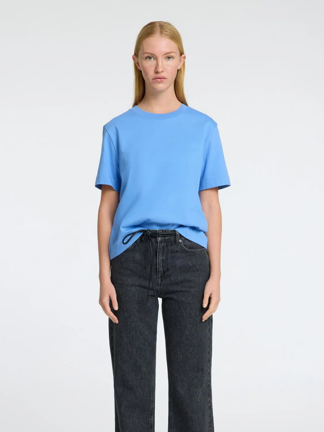 Essential boxy t-skjorte - cornflower blue sold by Brando product image thumbnail 3