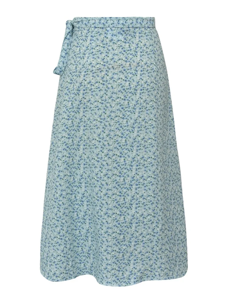 Peony wrap skjørt - blue/white sold by Brando product image thumbnail 2