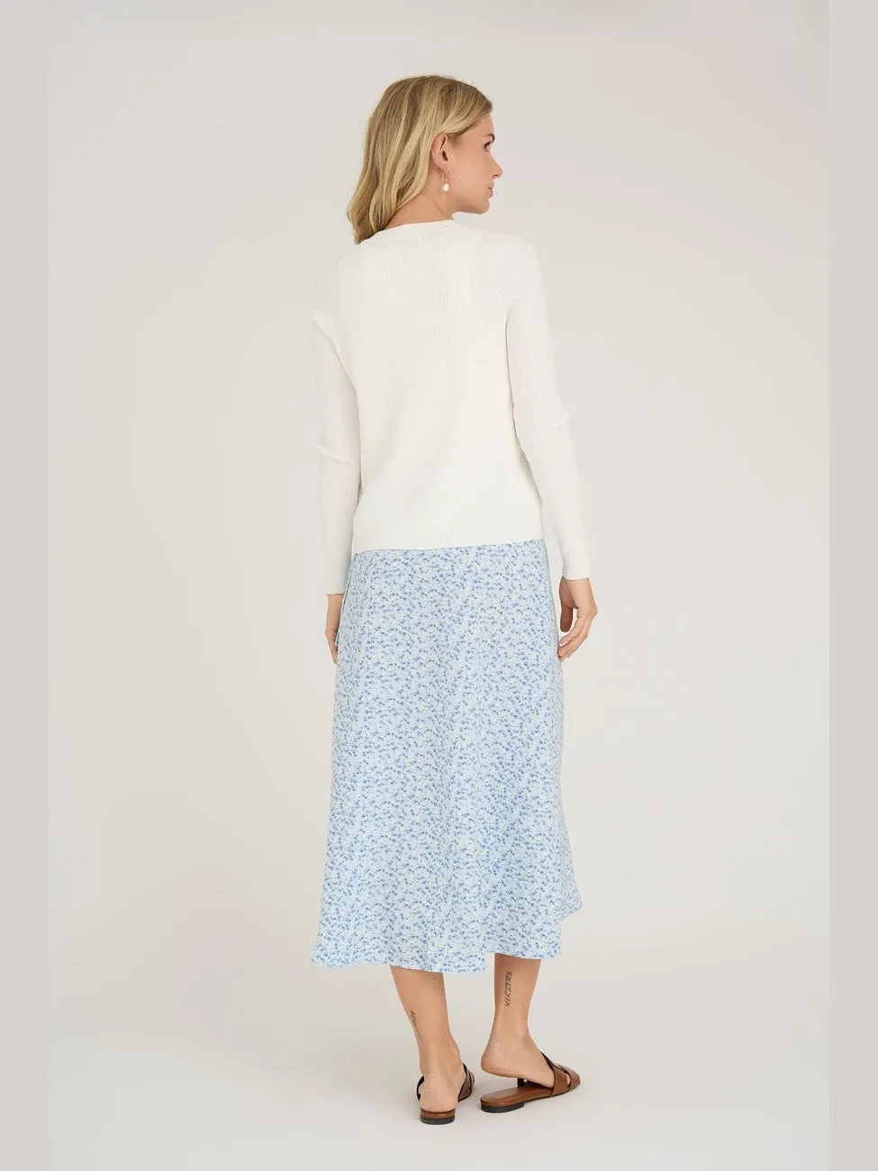 Peony wrap skjørt - blue/white sold by Brando product image thumbnail 5