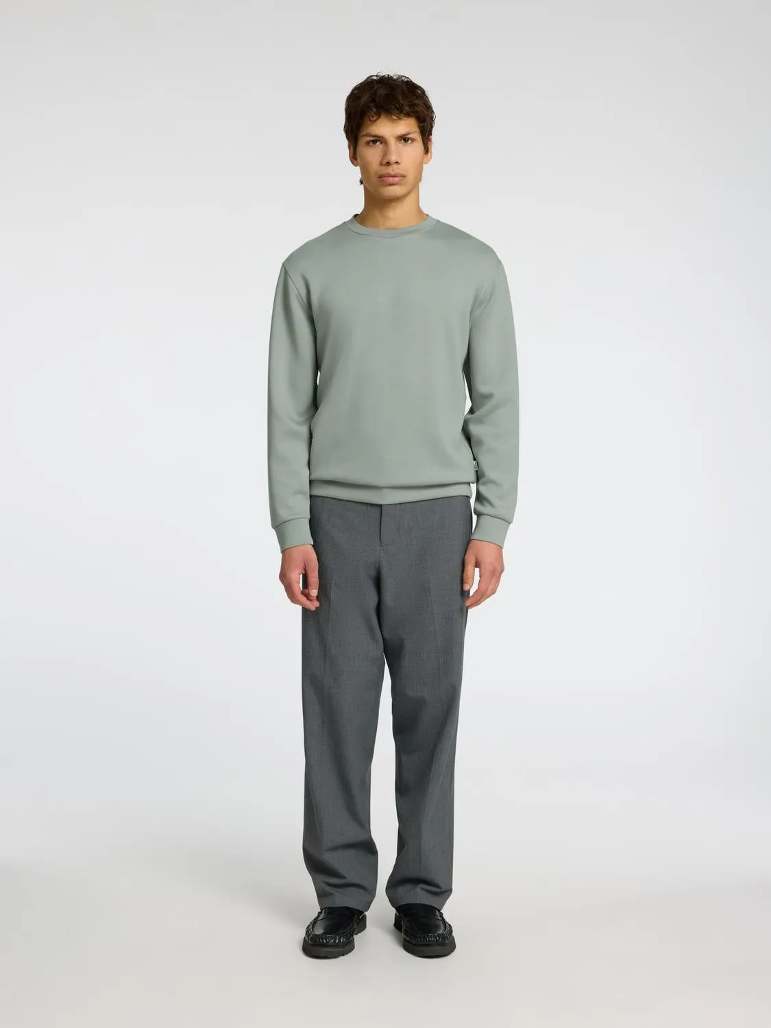 Emanuel soft crew neck genser - iceberg green sold by Brando product image thumbnail 2