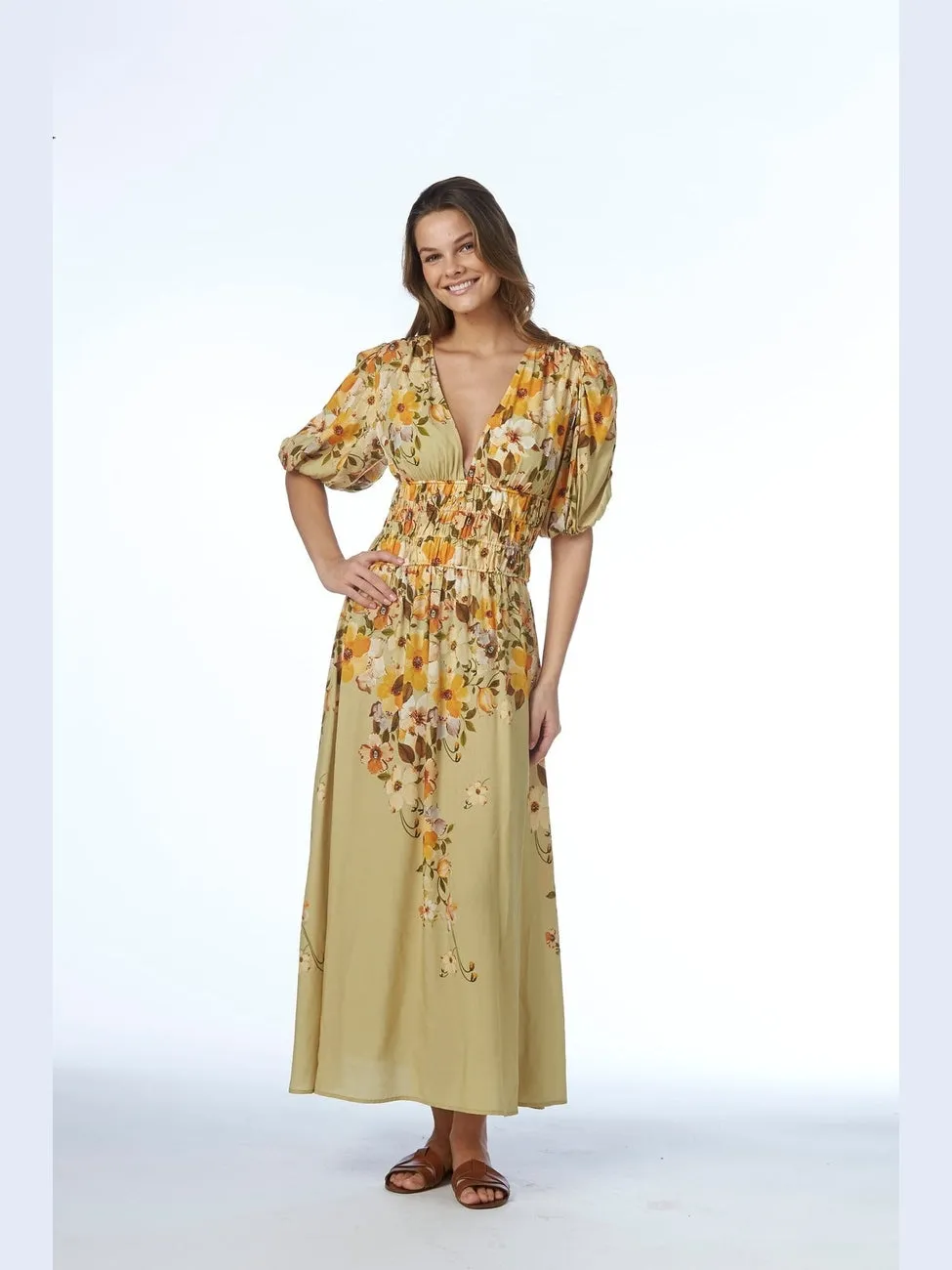 Lilou dress - green flowerprint sold by Brando product image thumbnail 4