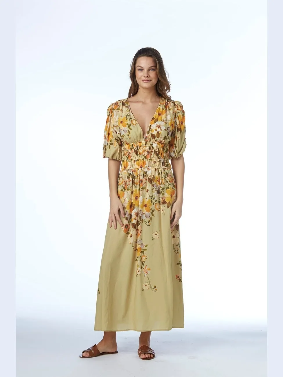 Lilou dress - green flowerprint sold by Brando product image thumbnail 5