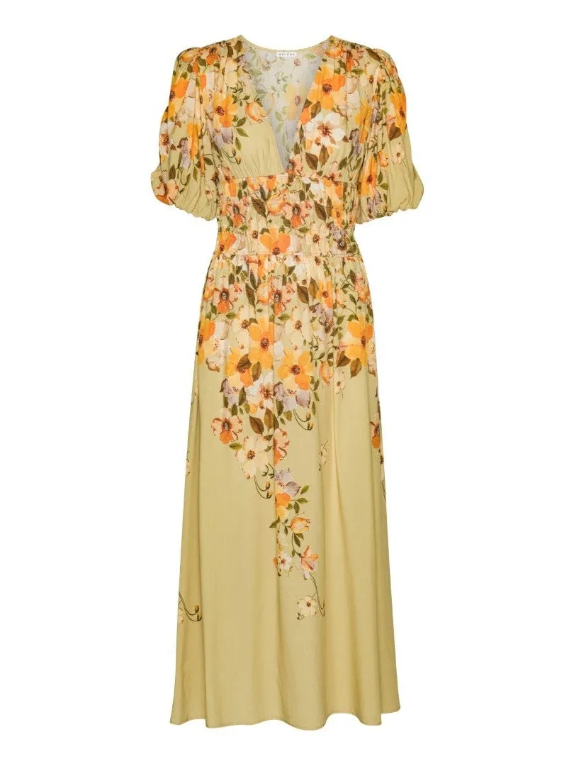 Lilou dress - green flowerprint sold by Brando