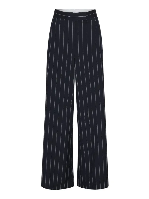 Alma pants - navy pin stripe sold by Brando
