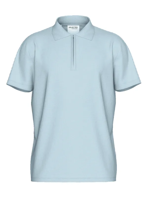 Fave zip polo skjorte - winter sky sold by Brando