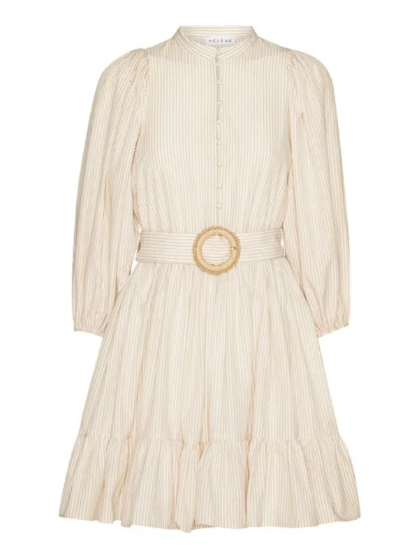 Mya dress - beige stripes sold by Brando