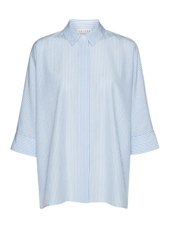 Mya shirt - light blue stripes sold by Brando
