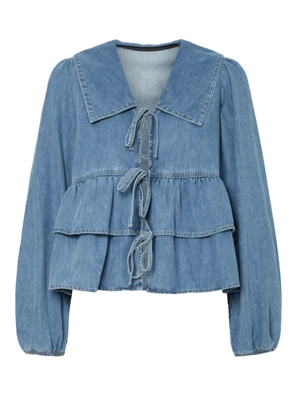 Celinde top - light blue denim sold by Brando