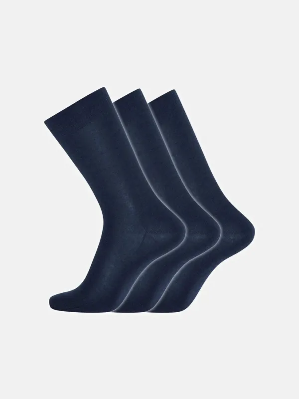 Dovre ull 3 pack sokker - navy sold by Brando