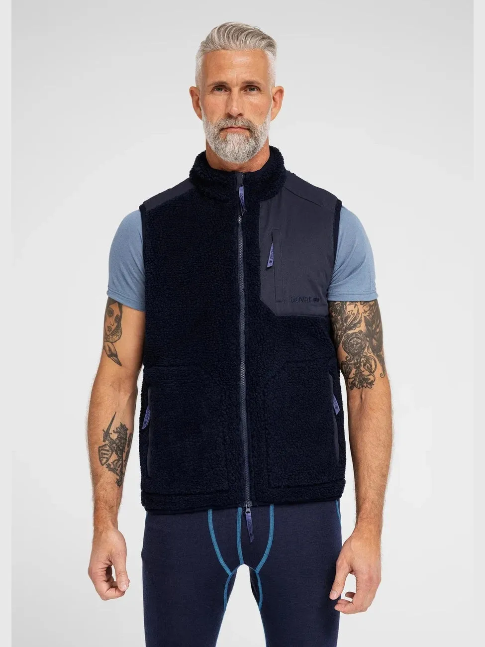 Teddy fleece unisex vest - navy sold by Brando product image thumbnail 2