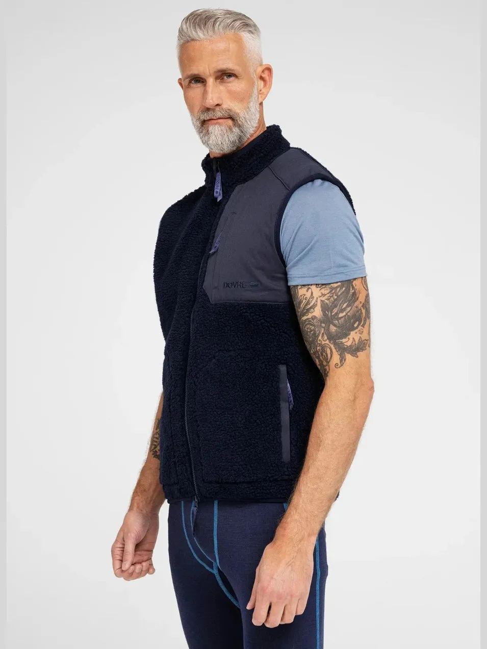 Teddy fleece unisex vest - navy sold by Brando product image thumbnail 3