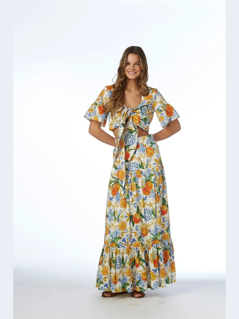 Belle top - majolica print sold by Brando product image thumbnail 5