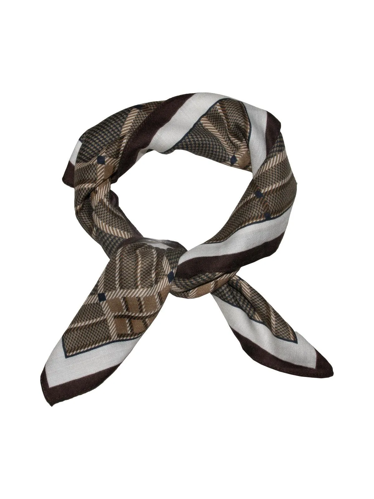 Skjerf rutet - brun sold by Brando