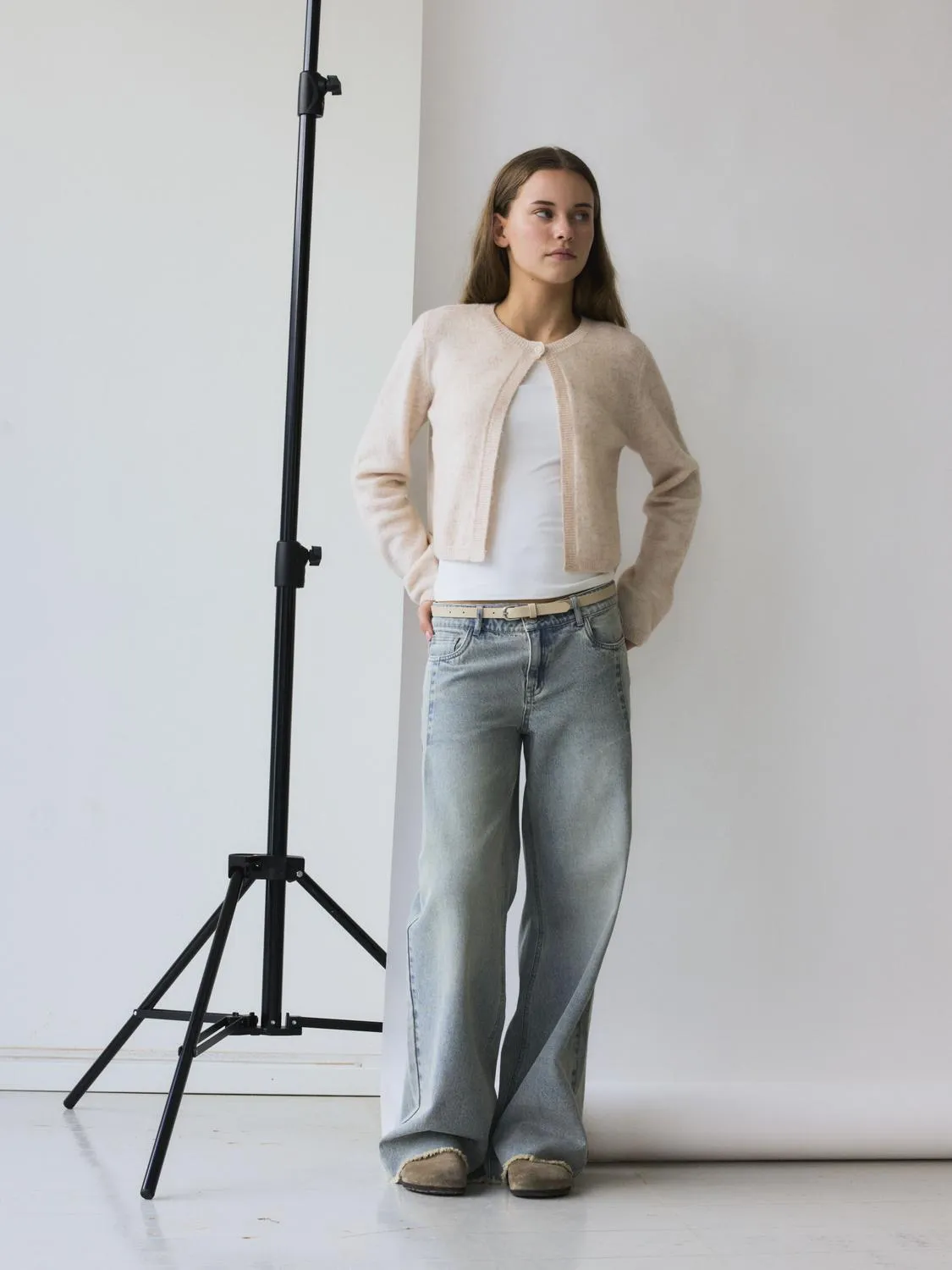LODET CROP CARDIGAN - Pink Marshmallow sold by Brando product image thumbnail 5