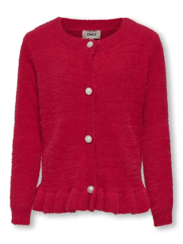 PIUMO FRILL CARDIGAN - Lychee sold by Brando