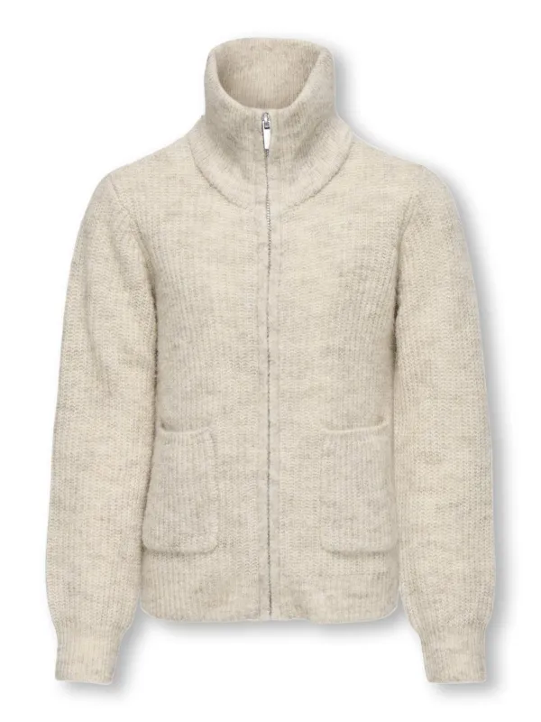 FRIDI LIFE ZIP CARDIGAN KNIT - Birch sold by Brando