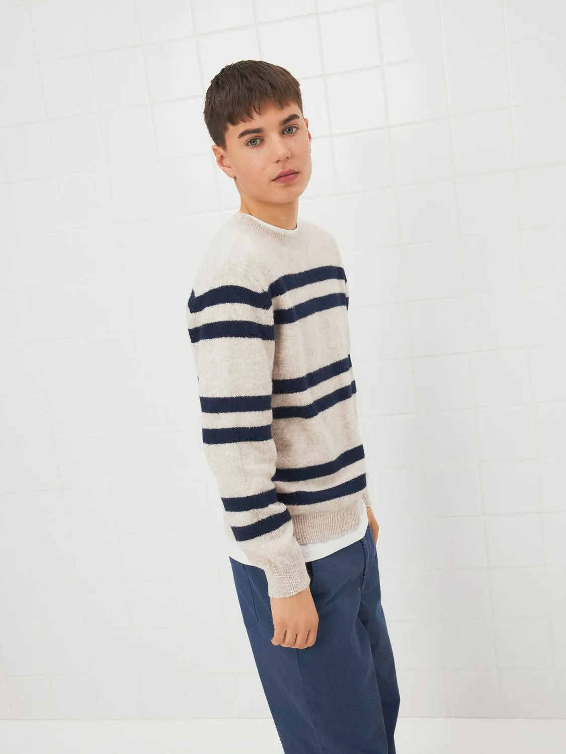 LODET STRIPE O NECK STRIKKET GENSER - Peyote sold by Brando product image thumbnail 5