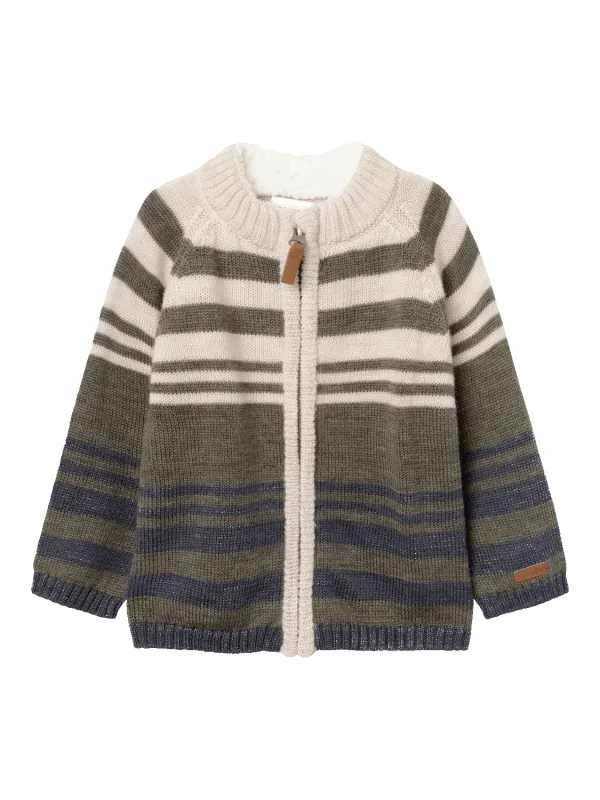 WRISS ULL STRIKKET CARDIGAN - Mulled Basil sold by Brando