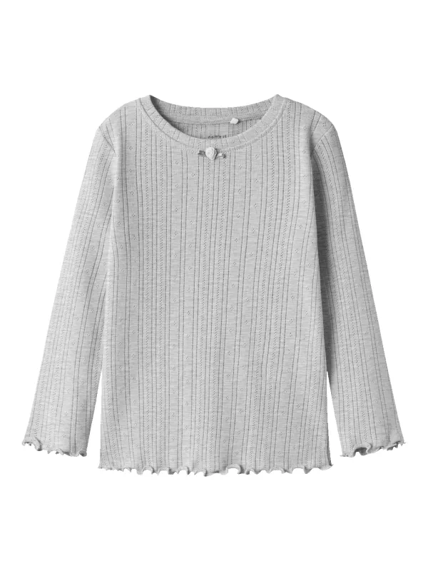 Silke Slim Genser - Light Grey Melange sold by Brando