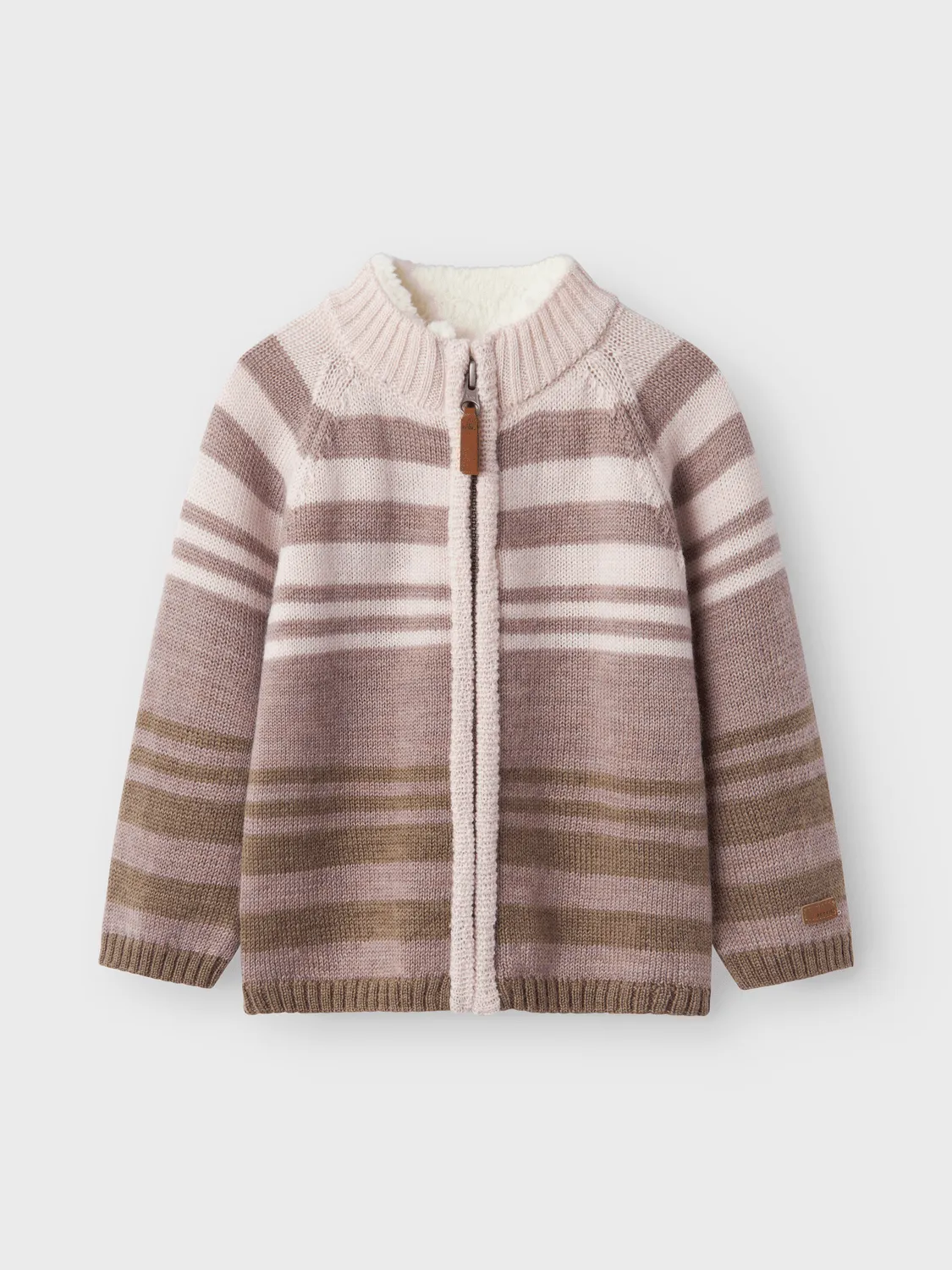 WRISS ULL STRIKKET CARDIGAN - Purple dove sold by Brando product image thumbnail 3