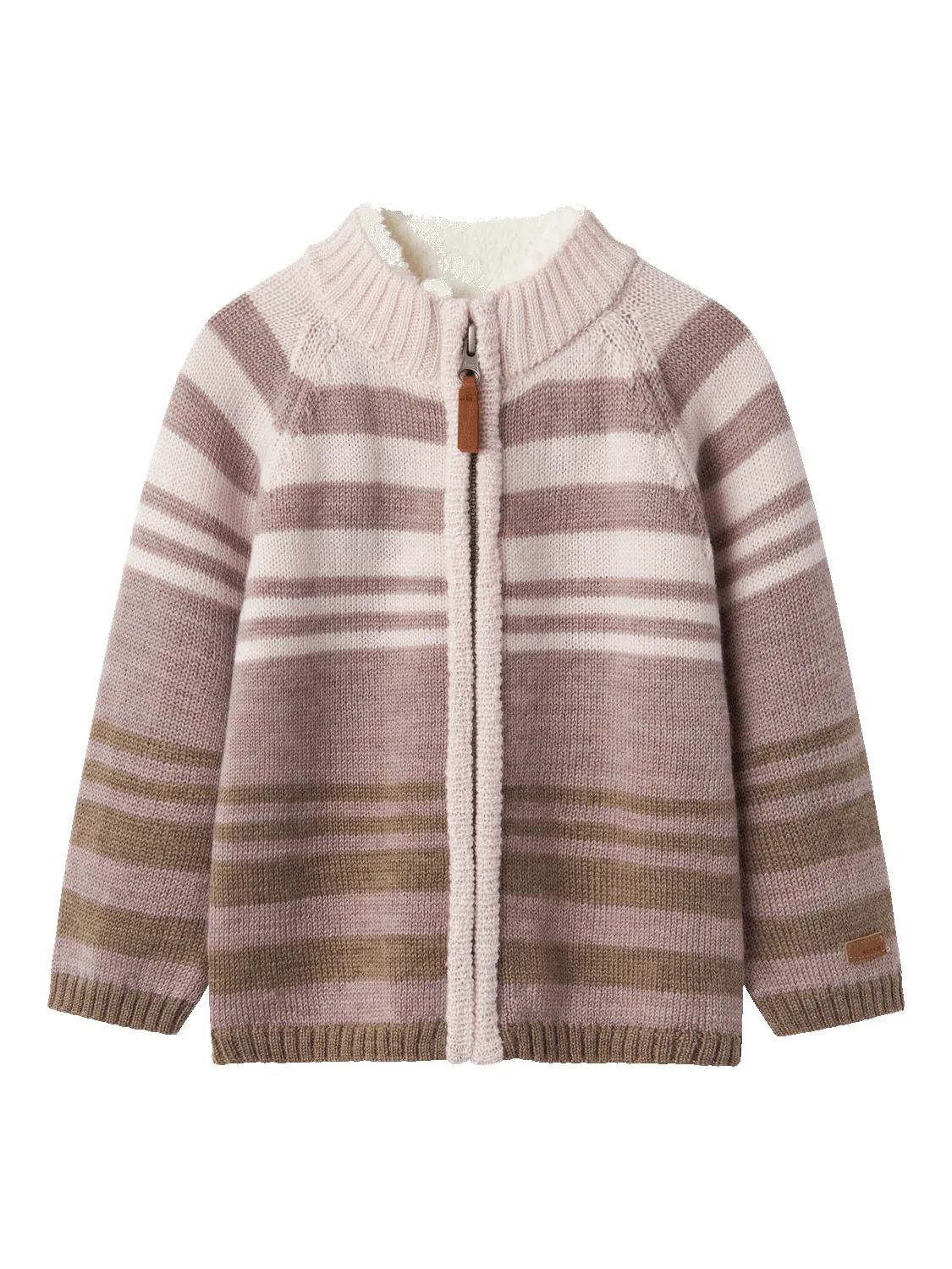 WRISS ULL STRIKKET CARDIGAN - Purple dove sold by Brando