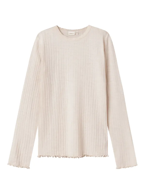 Wossa Ull Rib Genser - Lilac Ash sold by Brando