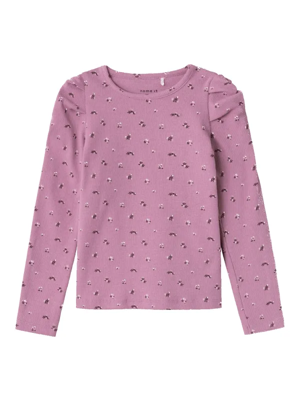 OLINNE LS SLIM TOP - Mauve Orchid sold by Brando