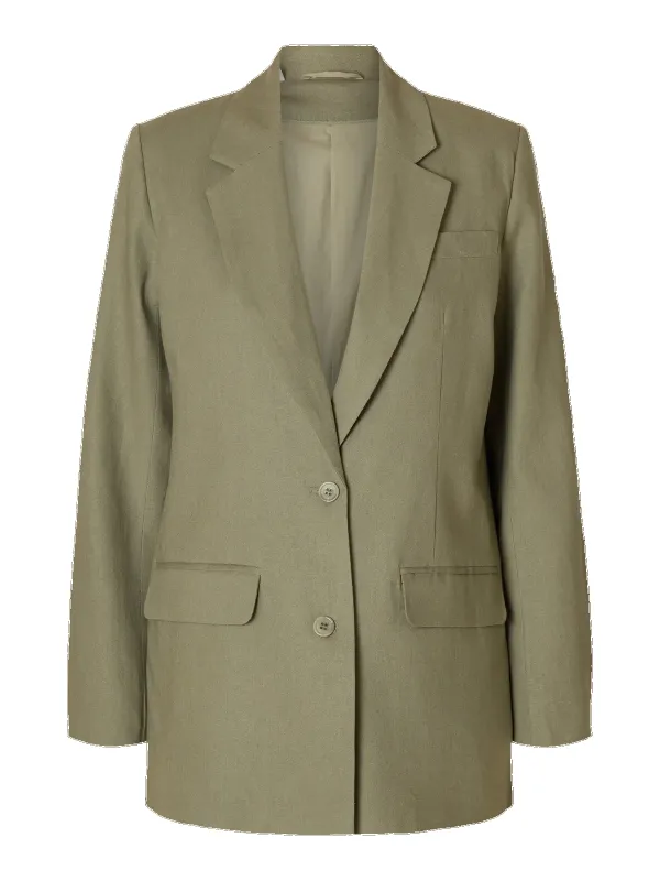 Tania rita relaxed blazer - vetiver sold by Brando
