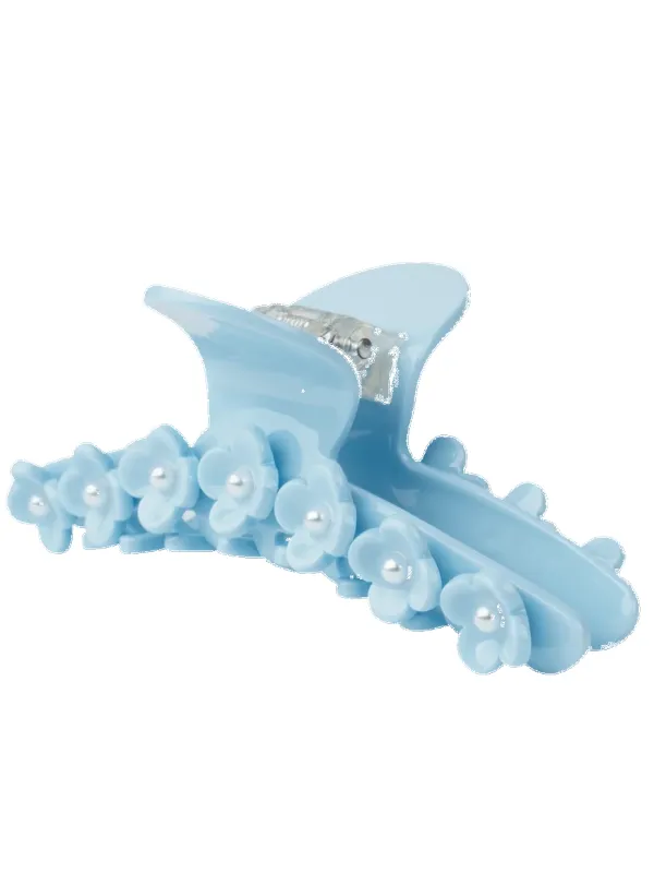 Bright flower pearly hårklype - blue sold by Brando