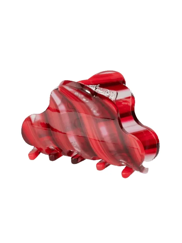 Lene transparency mini hårklype - red sold by Brando