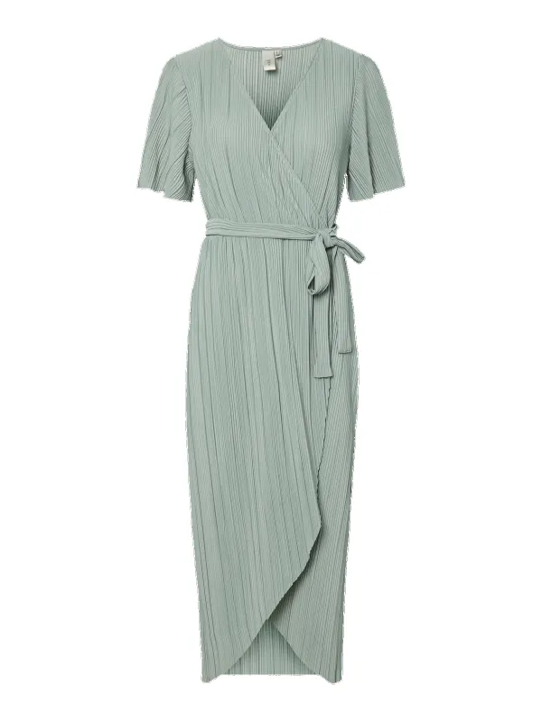 Olinda midi wrap kjole - chinois green sold by Brando