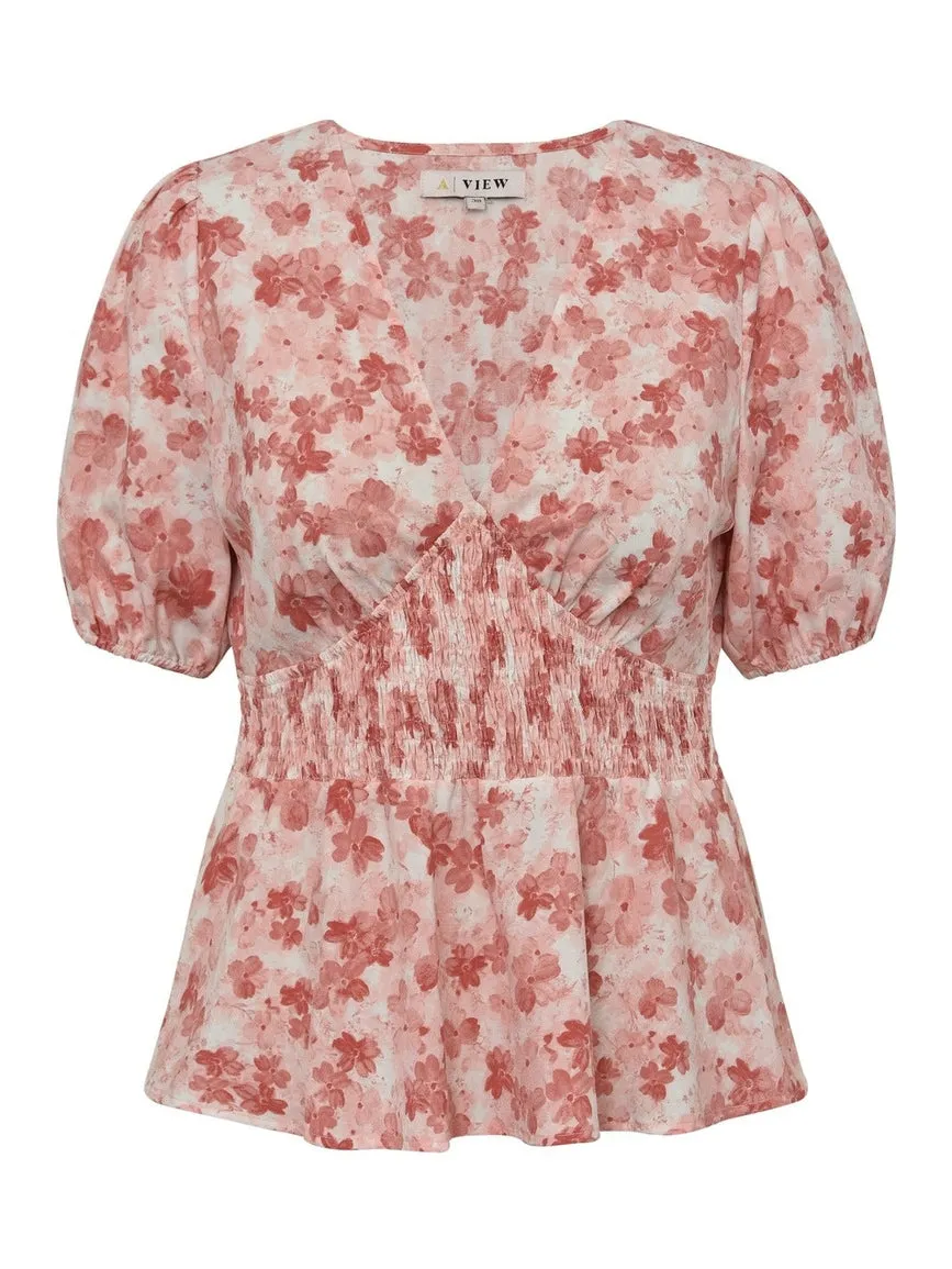 Lassie topp - rose/white sold by Brando