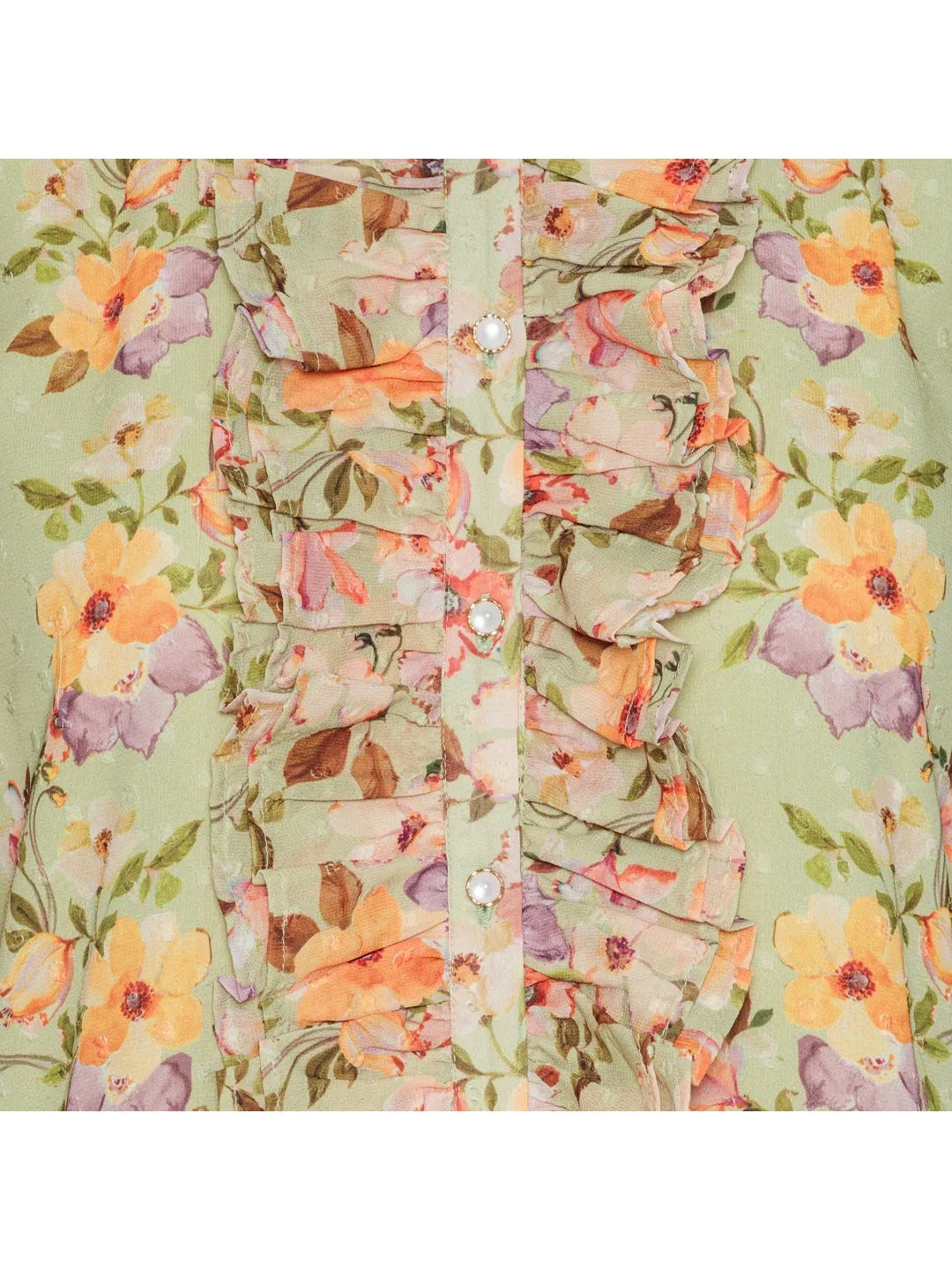 Joy long dress - green flowerprint sold by Brando product image thumbnail 5