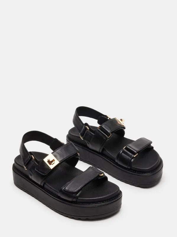 Bigmona sandaler - black leather sold by Brando