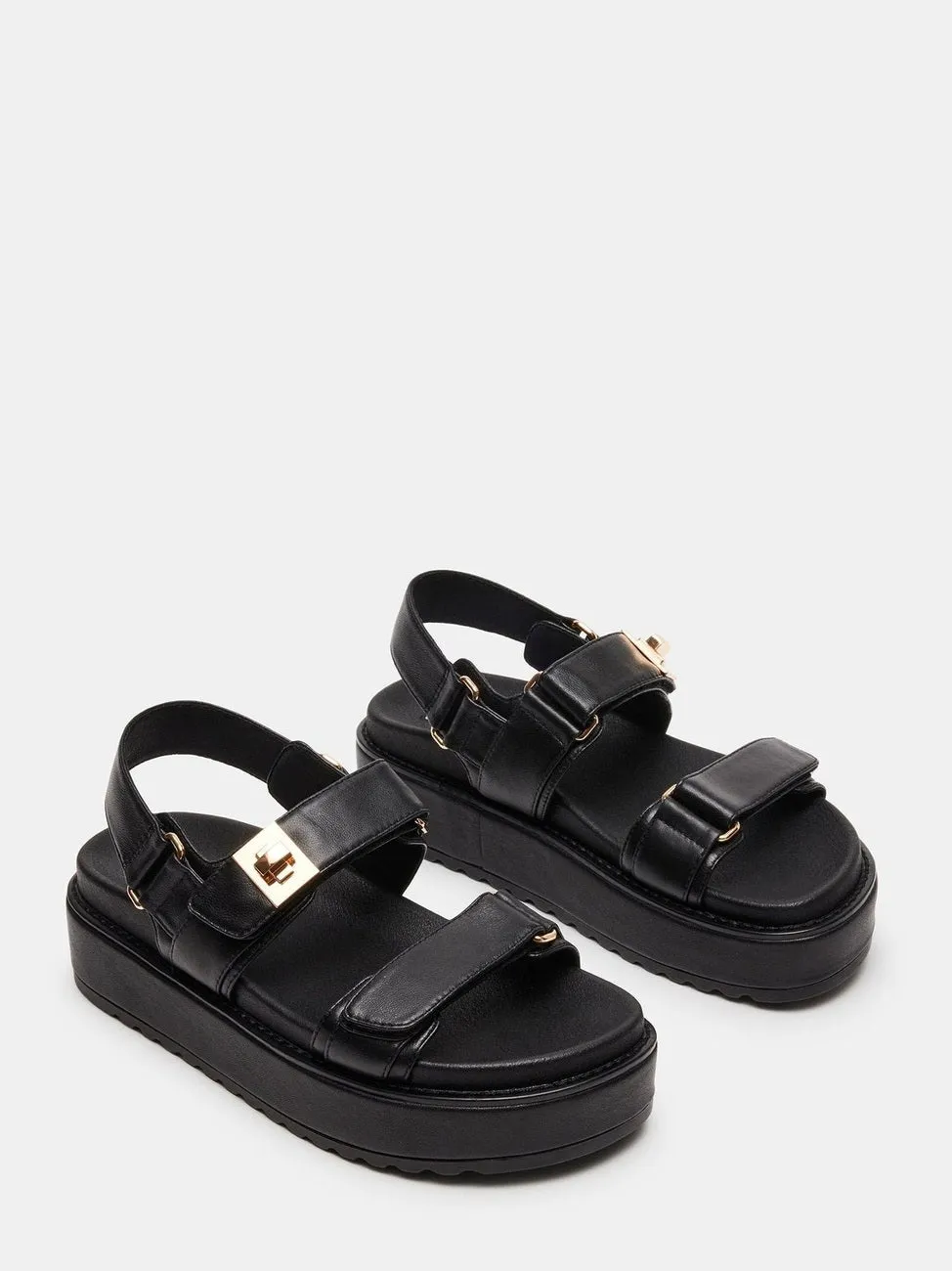 Bigmona sandaler - black leather sold by Brando