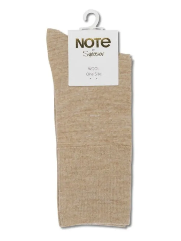 Fine wool comfort sokker - sand sold by Brando