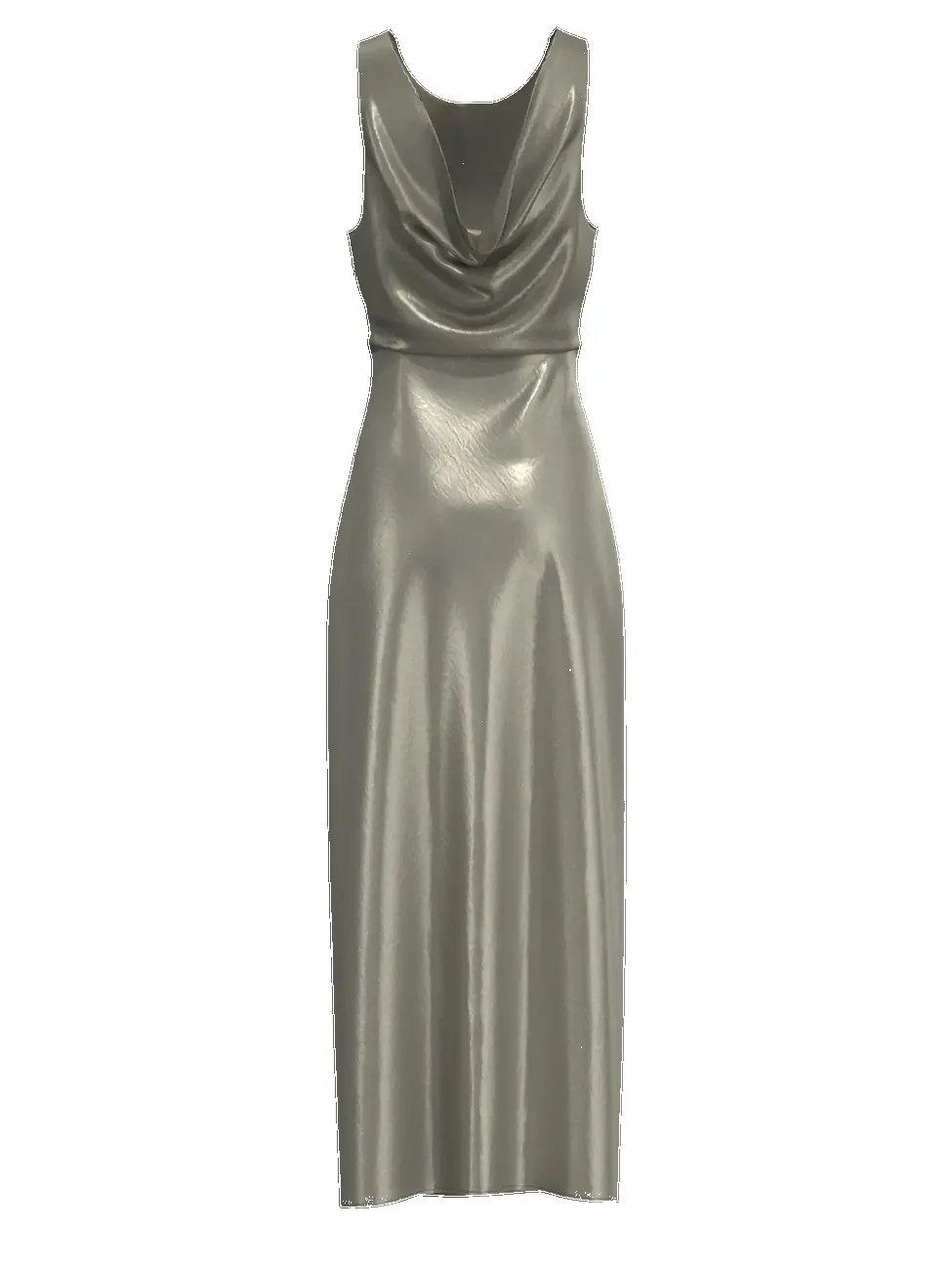 Selene cowl back kjole - vetiver sold by Brando product image thumbnail 2