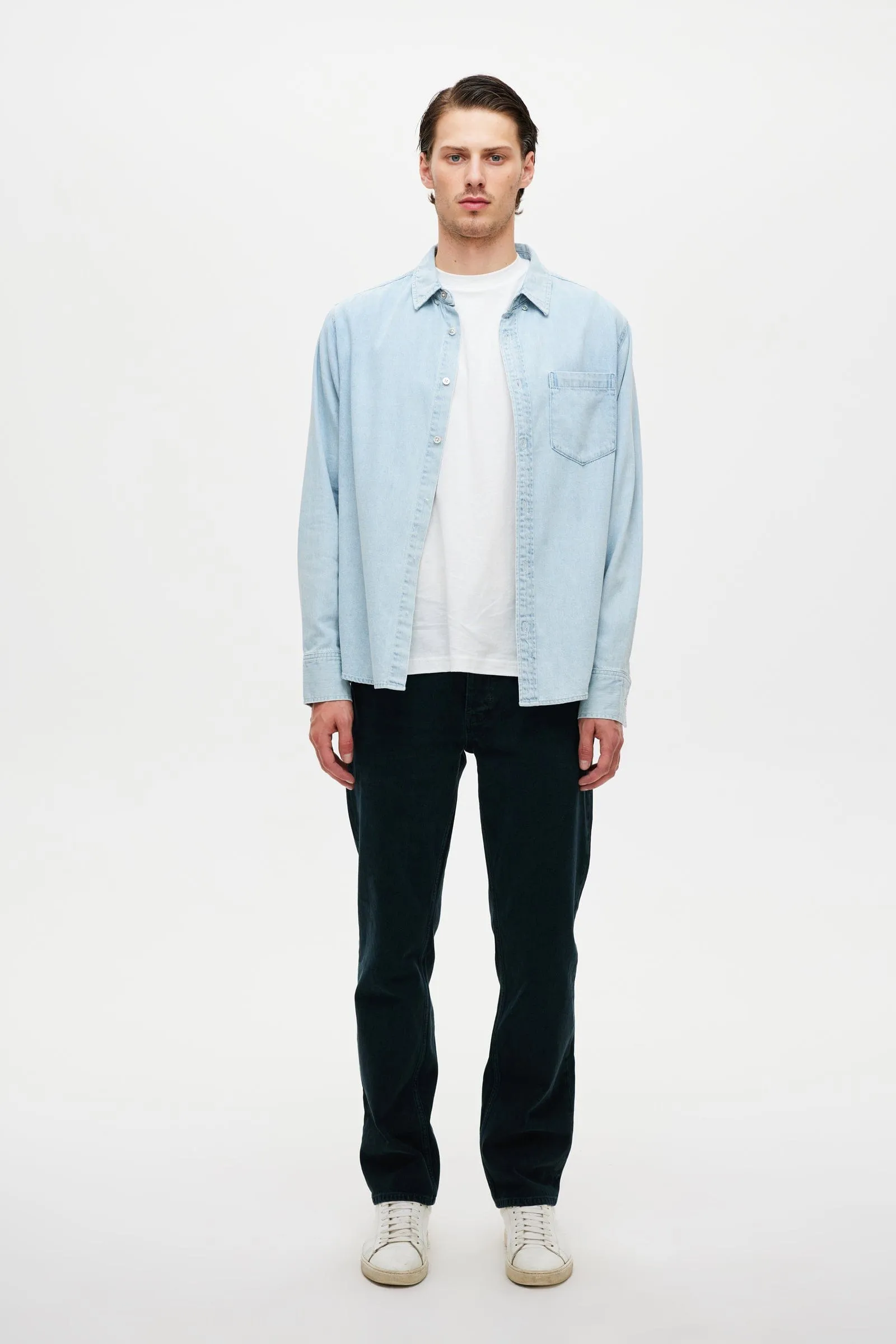 CURTIS DENIM SKJORTE - LIGHT INDIGO sold by Brando product image thumbnail 4