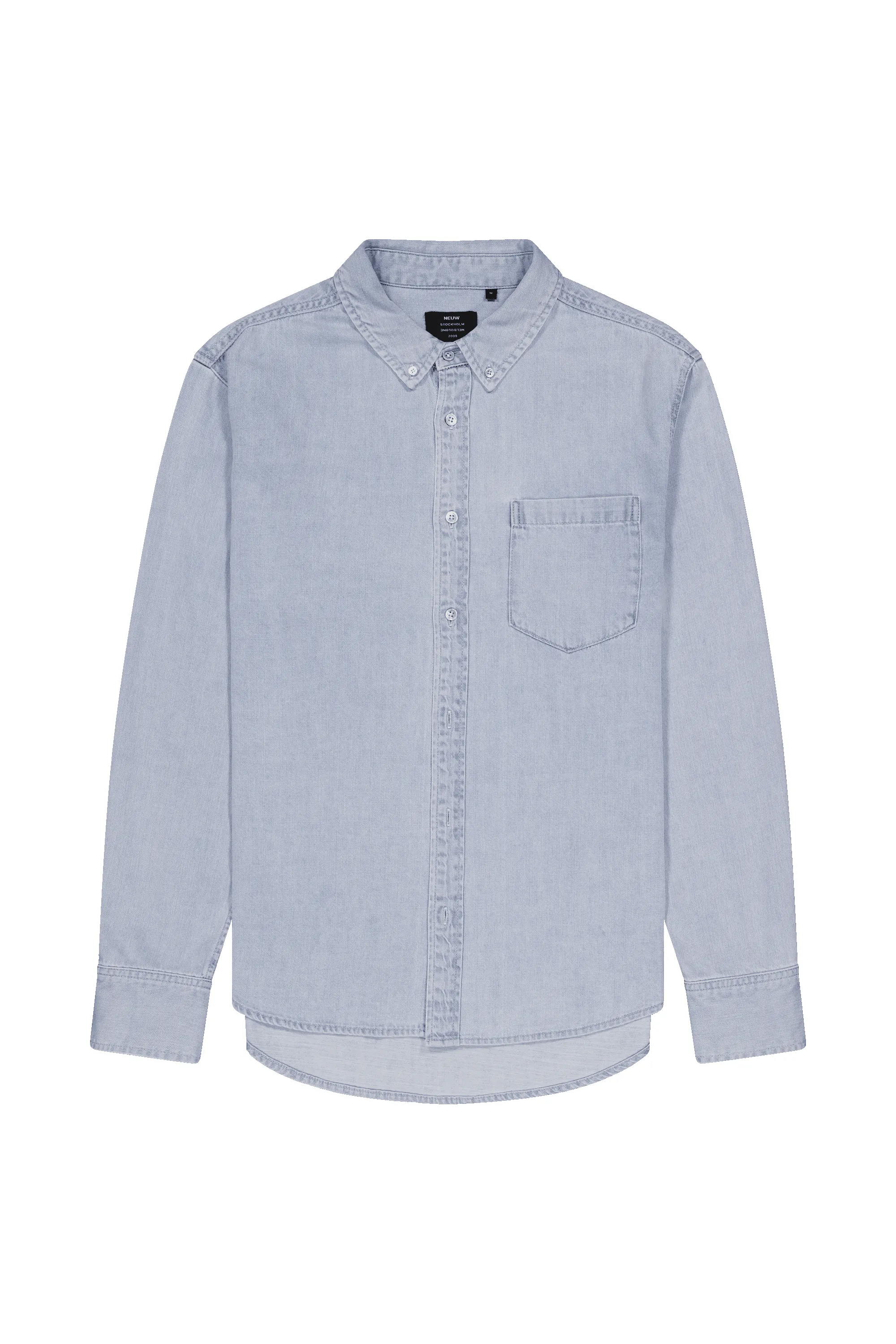 CURTIS DENIM SKJORTE - LIGHT INDIGO sold by Brando