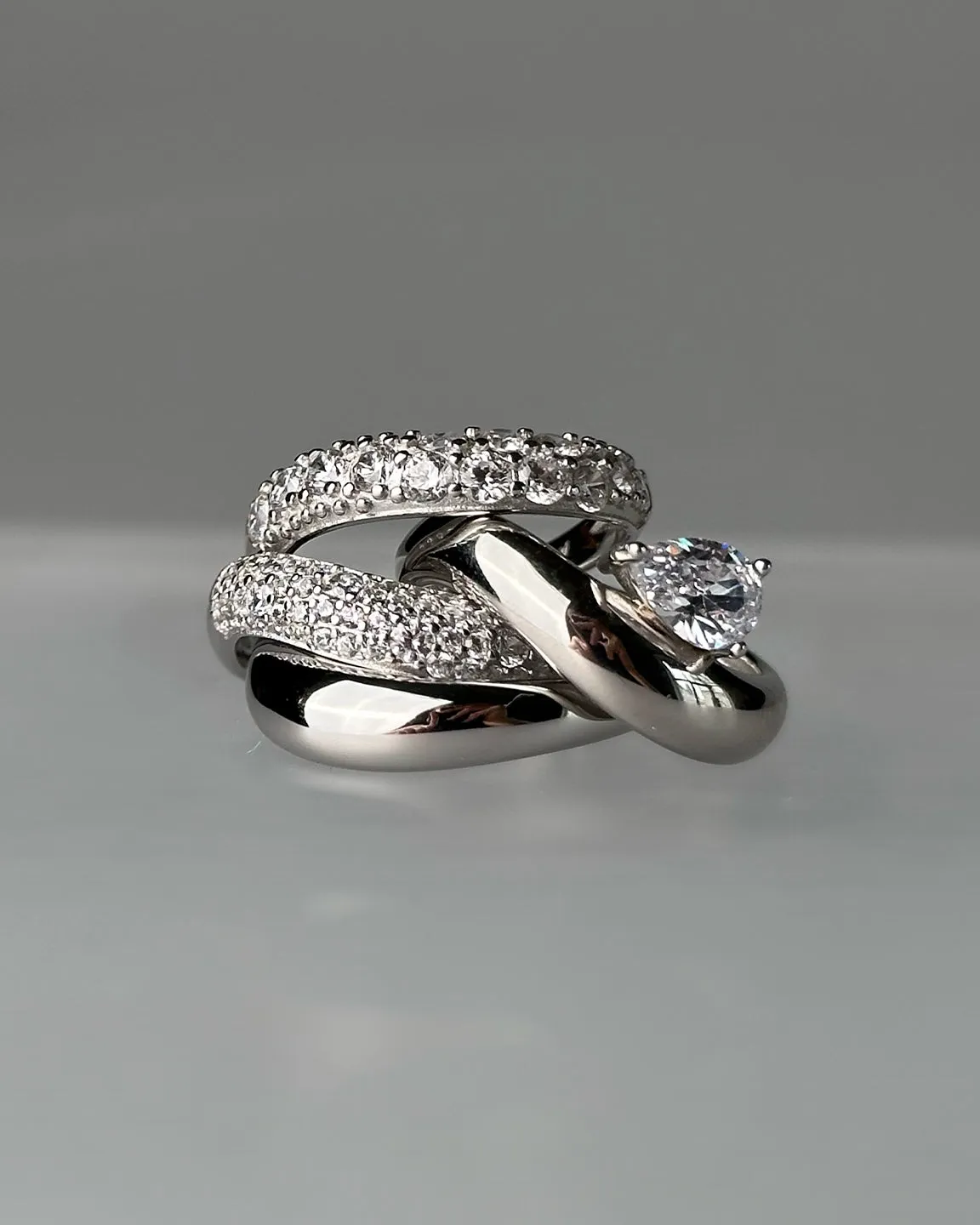 Wave Pear Ring - Sølv sold by Brando product image thumbnail 3