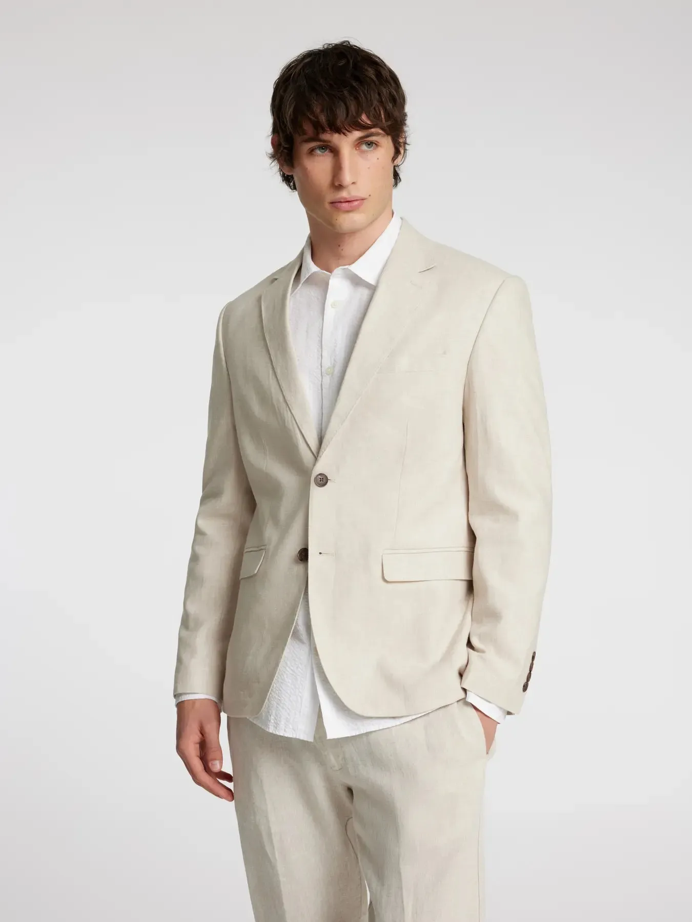 MALIK SUN LIN BLAZER - Oatmeal sold by Brando product image thumbnail 2