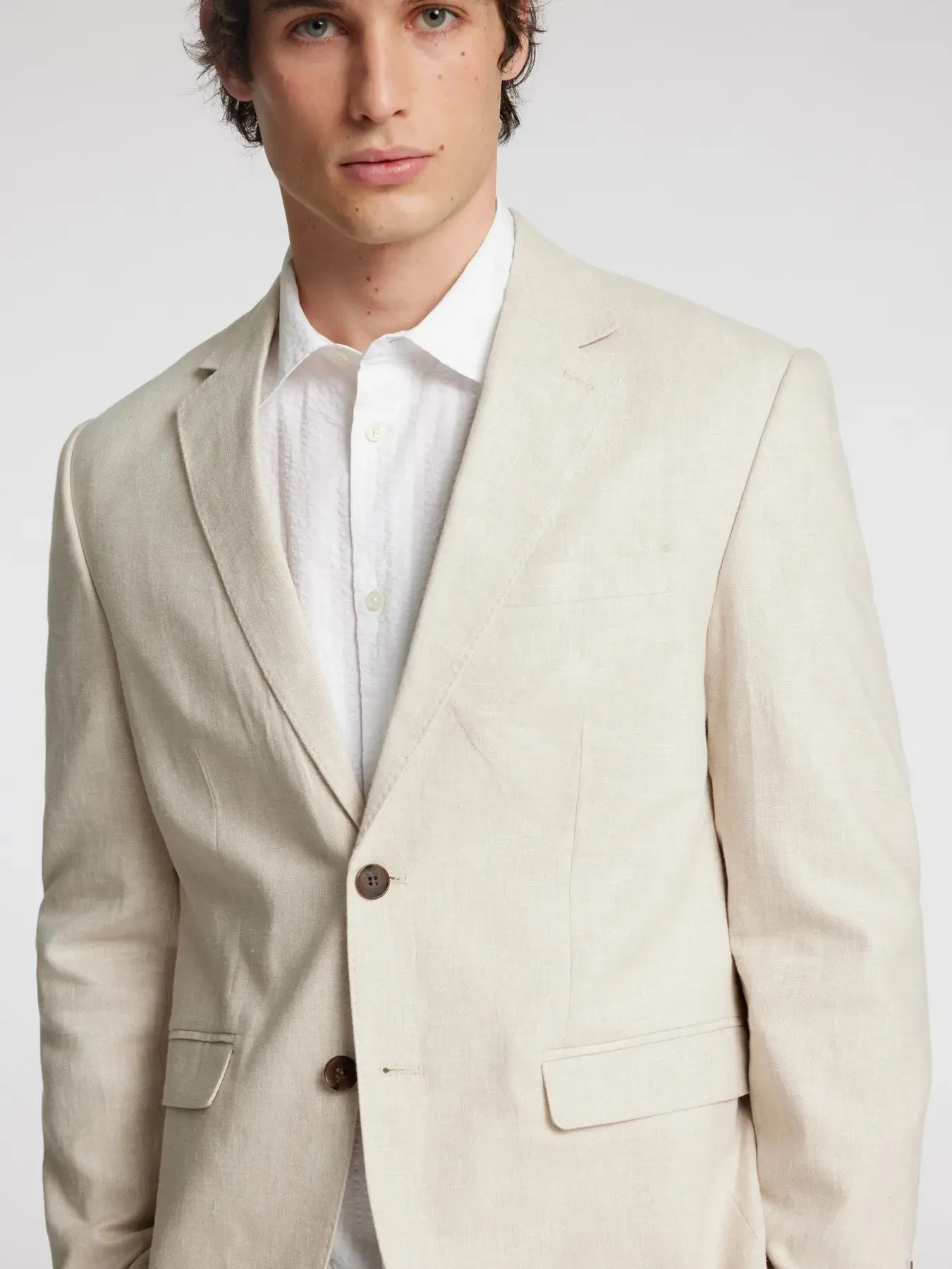 MALIK SUN LIN BLAZER - Oatmeal sold by Brando product image thumbnail 3