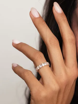 Diamond band ring oval - silver sold by Brando product image thumbnail 2