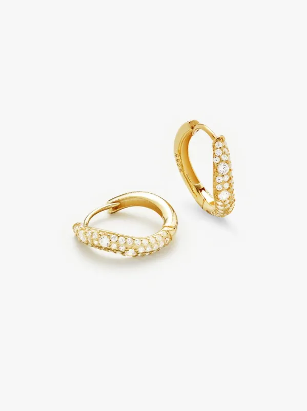 Wave pave hoops medium - gull sold by Brando