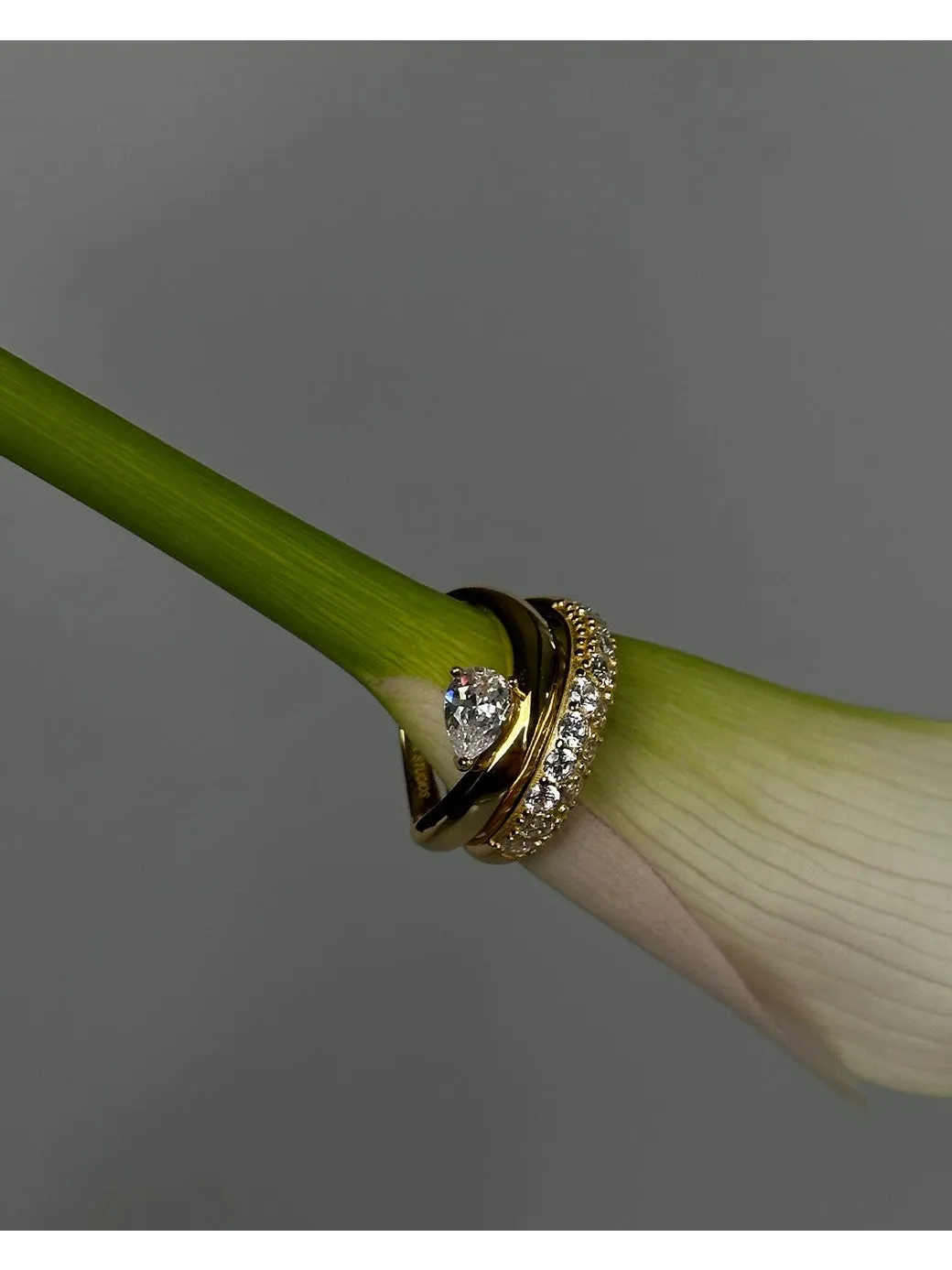 Wave pear ring - gull sold by Brando product image thumbnail 2