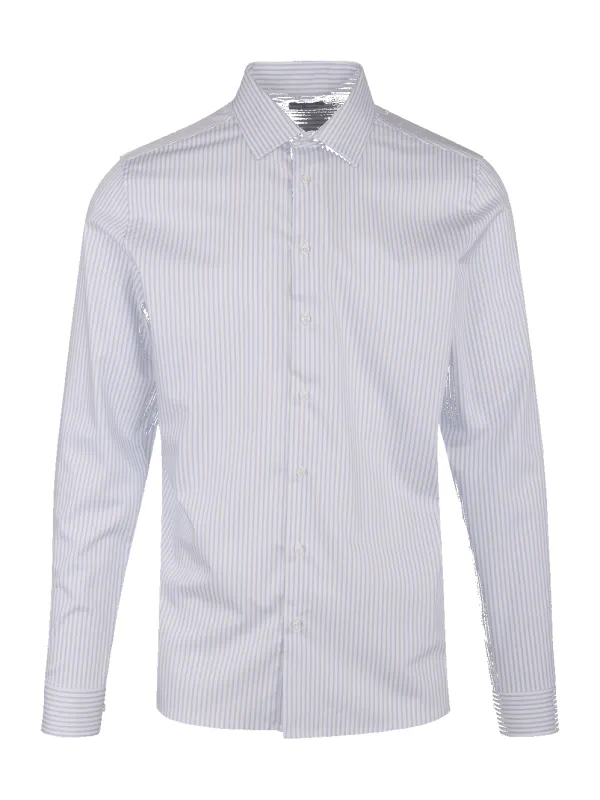 Obazi skjorte - white/pale blue sold by Brando