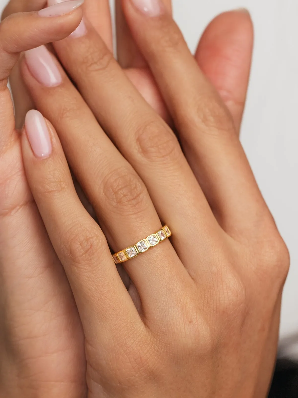 Diamond band ring square - gold sold by Brando product image thumbnail 2