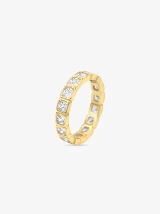 Diamond band ring square - gold sold by Brando